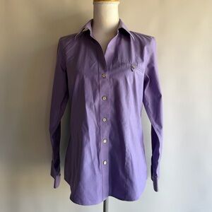 Foxcroft Non-Iron Fitted Button Down Shit - sz 6